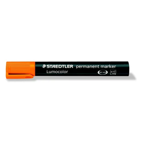 Alkoholos marker, 2-5 mm, vágott, STAEDTLER "Lumocolor 350", narancssárga