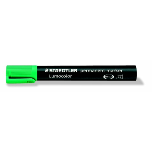 Alkoholos marker, 2-5 mm, vágott, STAEDTLER "Lumocolor 350", zöld