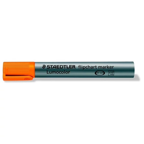 Flipchart marker, 2,5 mm, vágott, STAEDTLER "Lumocolor 356 B", narancssárga