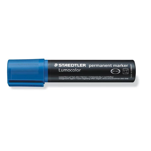 Alkoholos marker, 2-12 mm, vágott, STAEDTLER "Lumocolor 388", kék
