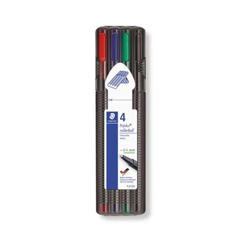 Rollertoll készlet, 0,4 mm, STAEDTLER "Triplus", 4 különböző szín