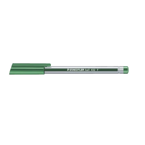 Golyóstoll, 0,3 mm, kupakos, STAEDTLER "Ball", zöld