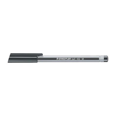 Golyóstoll, 0,5 mm, kupakos, STAEDTLER "Ball", fekete