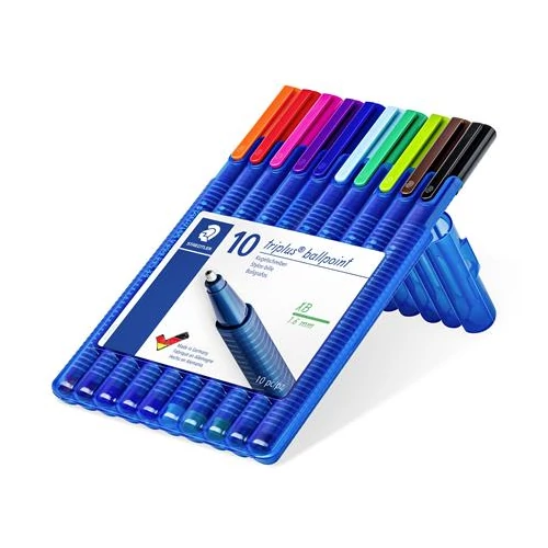 Golyóstoll, 1,6 mm, kupakos, STAEDTLER "Design Journey Triplus", vegyes színek