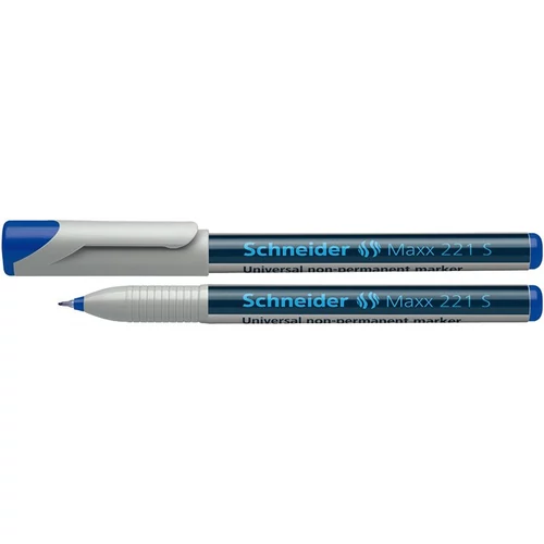 Alkoholmentes marker, OHP, 0,4 mm, SCHNEIDER "Maxx 221 S", kék