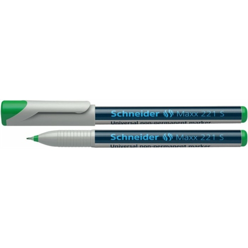 Alkoholmentes marker, OHP, 0,4 mm, SCHNEIDER "Maxx 221 S", zöld