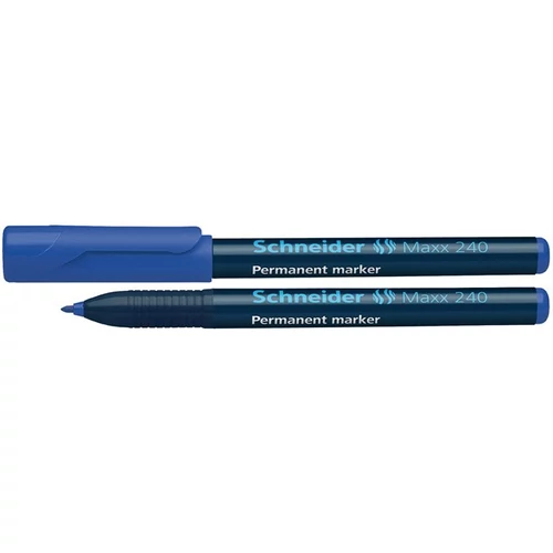 Alkoholos marker, 1-2 mm, kúpos, SCHNEIDER "Maxx 240", kék
