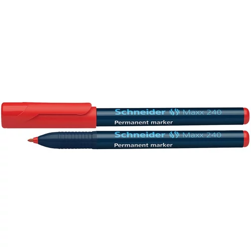 Alkoholos marker, 1-2 mm, kúpos, SCHNEIDER "Maxx 240", piros