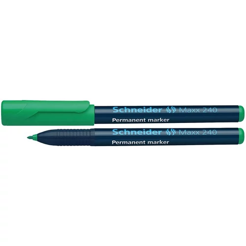 Alkoholos marker, 1-2 mm, kúpos, SCHNEIDER "Maxx 240", zöld