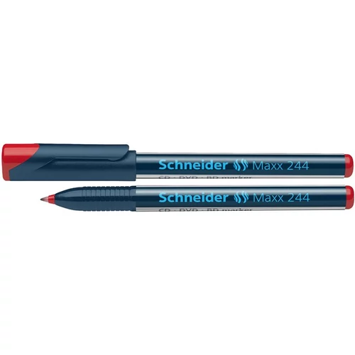 Alkoholos marker, CD/DVD, 0,7 mm, SCHNEIDER "Maxx 244", piros