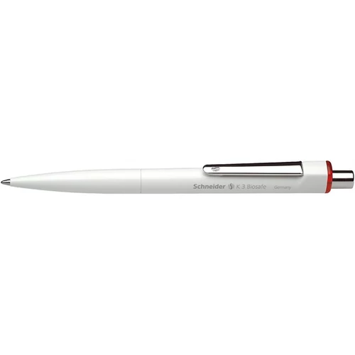 Golyóstoll, 0,5 mm, nyomógombos, SCHNEIDER "K3", piros