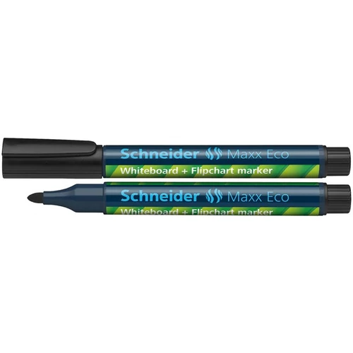 Tábla- és flipchart marker, 1-3 mm, kúpos, SCHNEIDER „Maxx Eco 110", fekete