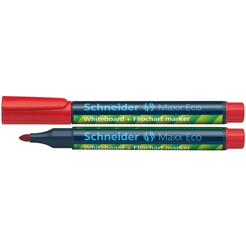 Tábla- és flipchart marker, 1-3 mm, kúpos, SCHNEIDER „Maxx Eco 110", piros