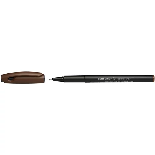 Tűfilc, 0,4 mm, SCHNEIDER "Topliner 967", barna