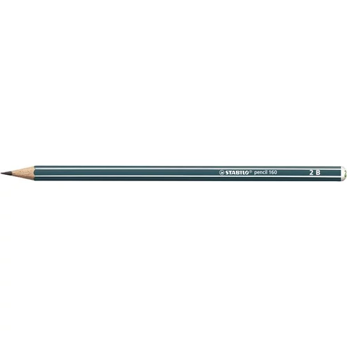 Grafitceruza, 2B, hatszögletű, STABILO "Pencil 160", olajzöld