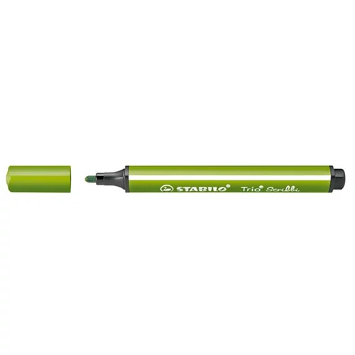 Filctoll, 1,5-2 mm, rugós hegy, STABILO "Trio Scribbi", világoszöld