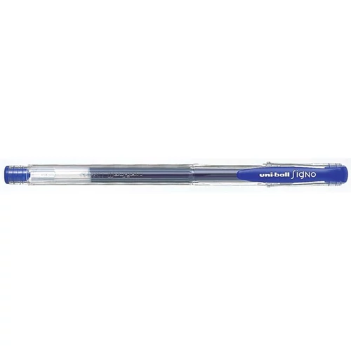 Zseléstoll, 0,3 mm, kupakos, UNI "UM-100 Signo Micro", sötétkék