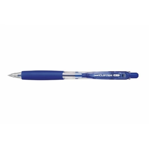 Golyóstoll, 0,3 mm, nyomógombos, UNI "SN-118 Clifter", kék