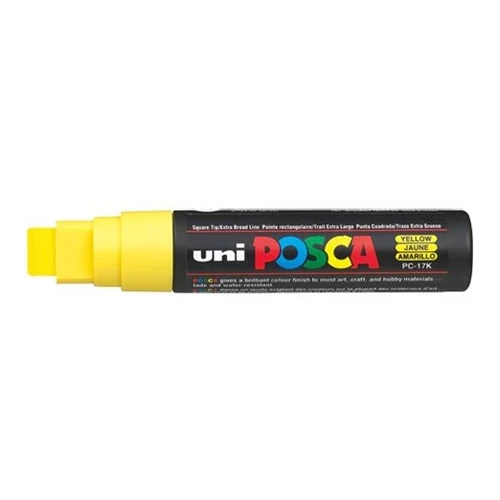 Dekormarker, 10-15 mm, UNI "Posca PC-17K", sárga