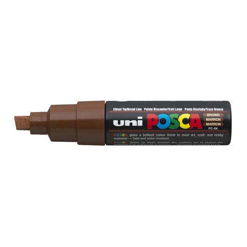Dekormarker, 8 mm, UNI "Posca PC-8K", barna