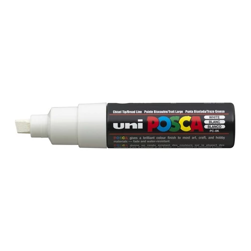 Dekormarker, 8 mm, UNI "Posca PC-8K", fehér