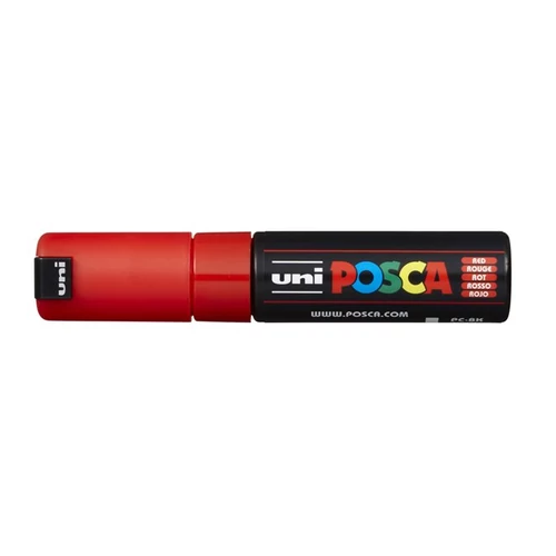 Dekormarker, 8 mm, UNI "Posca PC-8K", piros