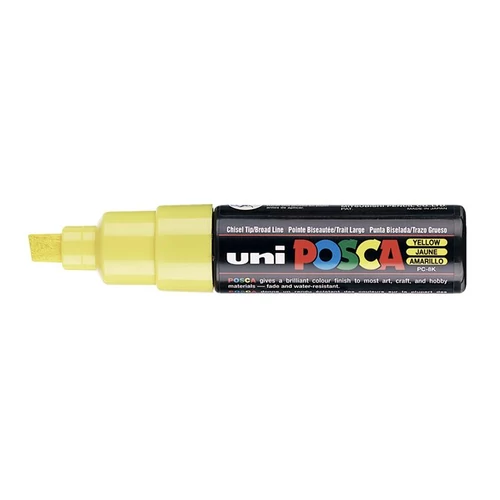 Dekormarker, 8 mm, UNI "Posca PC-8K", sárga