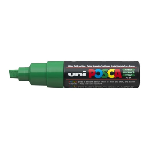 Dekormarker, 8 mm, UNI "Posca PC-8K", zöld