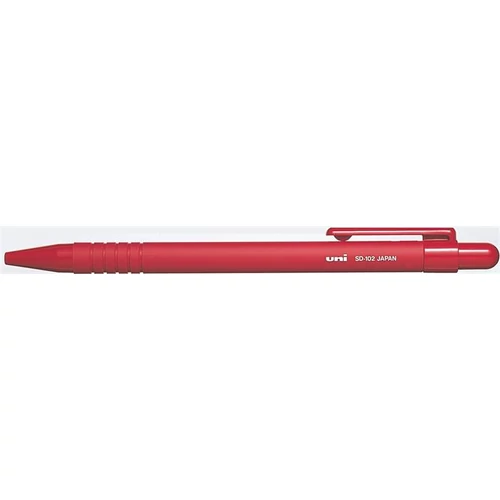 Golyóstoll, 0,4 mm, nyomógombos, UNI "SD-102", piros