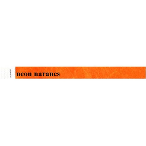 Karszalag, 3/4", tyvek, neon narancs
