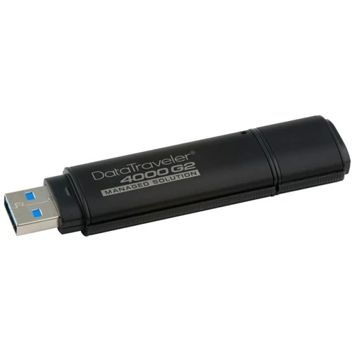 Pendrive, 16GB, USB 3.0, víz- és ütésálló, adatvédelem, KINGSTON "DT4000G2DM", fekete