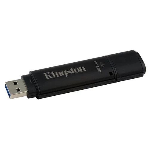 Pendrive, 32GB, USB 3.0, 250/40MB/s, titkosítással, KINGSTON "DT4000G2 Management Ready", fekete