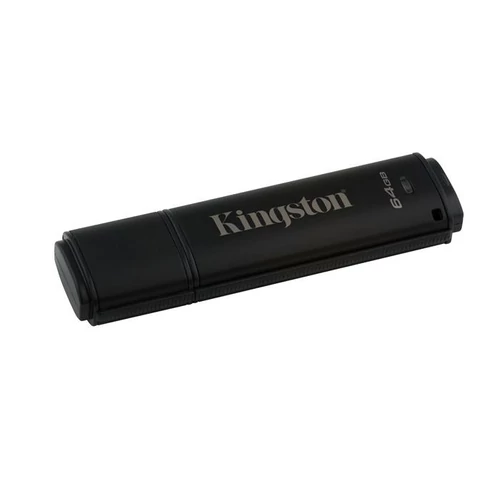 Pendrive, 64GB, USB 3.0, 250/85MB/s, titkosítással, KINGSTON "DT4000G2 Management Ready", fekete