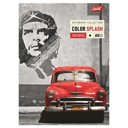 Spirálfüzet, A5, kockás, 96 lap, UNIPAP "Color Splash"