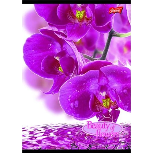 Spirálfüzet, A4, kockás, 80 lap, UNIPAP "Flowers"