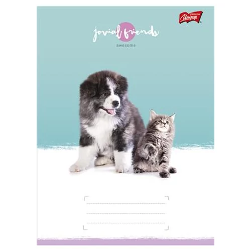 Füzet, tűzött, A5, vonalas, 32 lap, 2. osztály, UNIPAP "Friends"