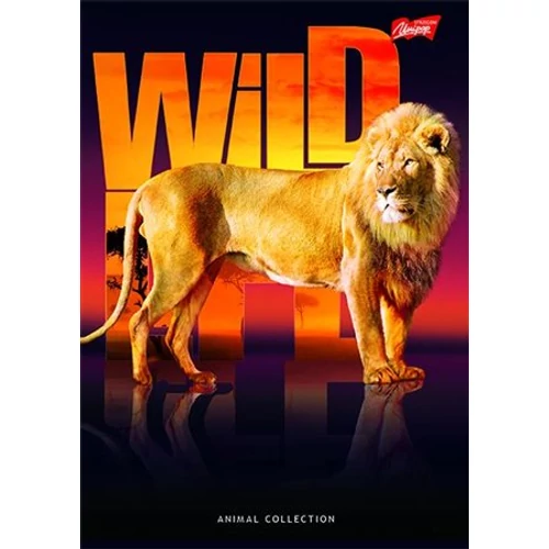 Spirálfüzet, A4, vonalas, 96 lap, UNIPAP "Wild life"