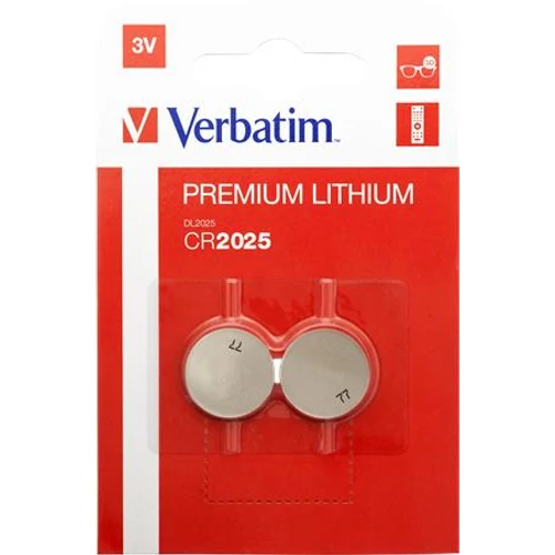 Gombelem, CR2025, 2 db, VERBATIM "Premium"