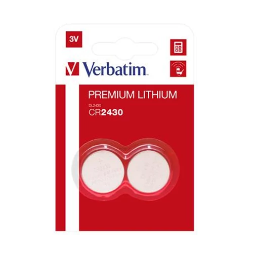 Gombelem, CR2430, 2 db, VERBATIM "Premium"
