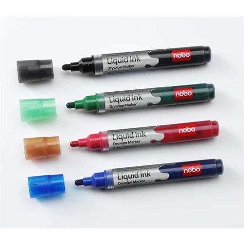 Táblamarker, 1-3 mm, folyékonytintás, NOBO, kék